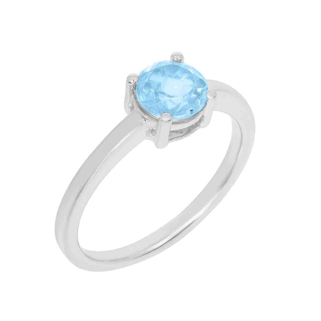 Blue Sapphire Gemstone  Engagement Ring PD31344ALR BLUE TOPAZ